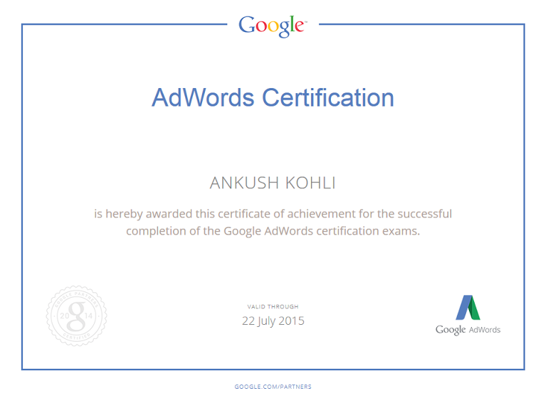 Adwords Certified Professional